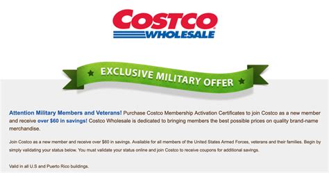 what are the costco military discount coupons
